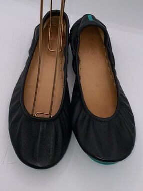 Tieks by Gavrieli Black Italian Leather Ballet Flats Sz 9  AA12